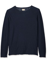 dunkelblauer Pullover mit einem Rundhalsausschnitt von Selected Homme