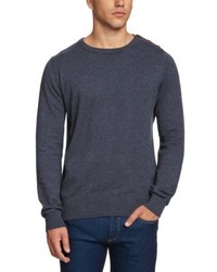 dunkelblauer Pullover mit einem Rundhalsausschnitt von Selected Homme