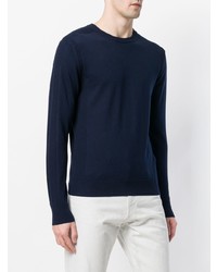 dunkelblauer Pullover mit einem Rundhalsausschnitt von Belstaff