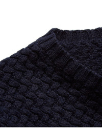 dunkelblauer Pullover mit einem Rundhalsausschnitt von Barena
