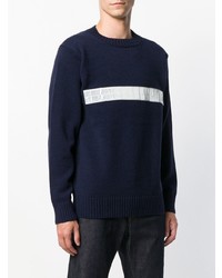 dunkelblauer Pullover mit einem Rundhalsausschnitt von Junya Watanabe