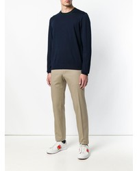 dunkelblauer Pullover mit einem Rundhalsausschnitt von Ps By Paul Smith