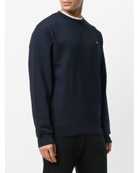 dunkelblauer Pullover mit einem Rundhalsausschnitt von McQ Alexander McQueen