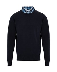 dunkelblauer Pullover mit einem Rundhalsausschnitt von Threadbare