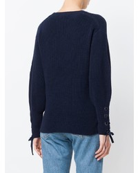 dunkelblauer Pullover mit einem Rundhalsausschnitt von Polo Ralph Lauren