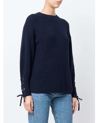 dunkelblauer Pullover mit einem Rundhalsausschnitt von Polo Ralph Lauren