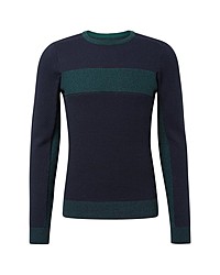 dunkelblauer Pullover mit einem Rundhalsausschnitt von Tom Tailor