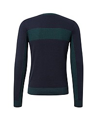 dunkelblauer Pullover mit einem Rundhalsausschnitt von Tom Tailor