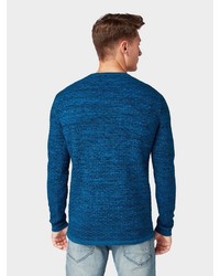 dunkelblauer Pullover mit einem Rundhalsausschnitt von Tom Tailor