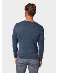 dunkelblauer Pullover mit einem Rundhalsausschnitt von Tom Tailor