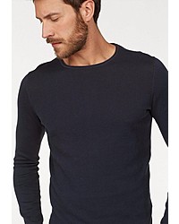 dunkelblauer Pullover mit einem Rundhalsausschnitt von Tom Tailor Denim