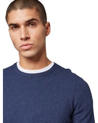 dunkelblauer Pullover mit einem Rundhalsausschnitt von Tom Tailor Denim