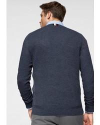 dunkelblauer Pullover mit einem Rundhalsausschnitt von Tommy Hilfiger