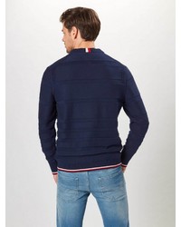 dunkelblauer Pullover mit einem Rundhalsausschnitt von Tommy Hilfiger