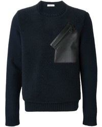 dunkelblauer Pullover mit einem Rundhalsausschnitt von Valentino