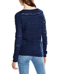 dunkelblauer Pullover mit einem Rundhalsausschnitt von Vero Moda