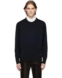 dunkelblauer Pullover mit einem Rundhalsausschnitt von Versace