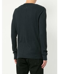 dunkelblauer Pullover mit einem Rundhalsausschnitt von rag & bone