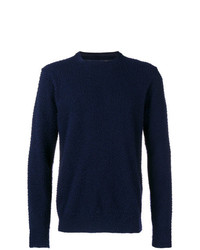 dunkelblauer Pullover mit einem Rundhalsausschnitt von Woolrich