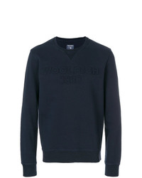 dunkelblauer Pullover mit einem Rundhalsausschnitt von Woolrich