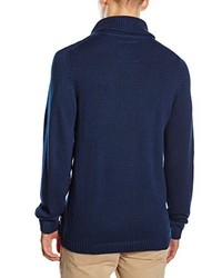 dunkelblauer Pullover mit einem Schalkragen von Tom Tailor Denim