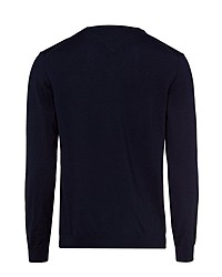 dunkelblauer Pullover mit einem V-Ausschnitt von Brax