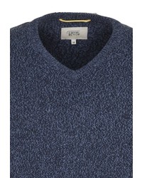 dunkelblauer Pullover mit einem V-Ausschnitt von camel active