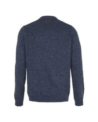 dunkelblauer Pullover mit einem V-Ausschnitt von camel active