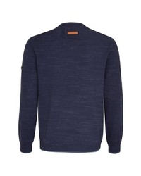 dunkelblauer Pullover mit einem V-Ausschnitt von camel active