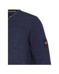 dunkelblauer Pullover mit einem V-Ausschnitt von camel active