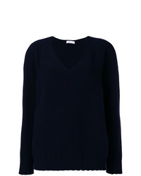 dunkelblauer Pullover mit einem V-Ausschnitt von Cruciani