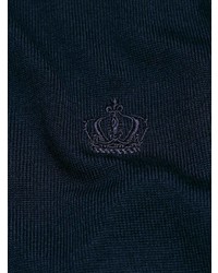 dunkelblauer Pullover mit einem V-Ausschnitt von Dolce & Gabbana