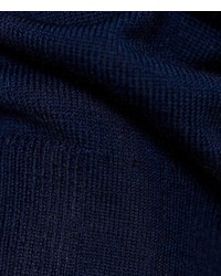 dunkelblauer Pullover mit einem V-Ausschnitt von Falke