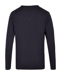 dunkelblauer Pullover mit einem V-Ausschnitt von Hajo