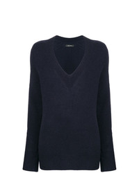 dunkelblauer Pullover mit einem V-Ausschnitt von Isabel Marant