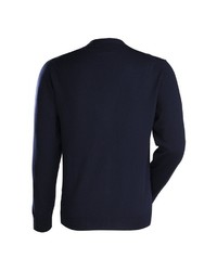 dunkelblauer Pullover mit einem V-Ausschnitt von Jacques Britt