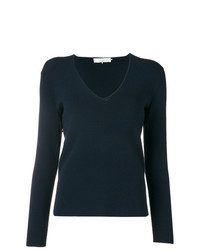 dunkelblauer Pullover mit einem V-Ausschnitt von L'Autre Chose