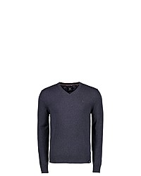 dunkelblauer Pullover mit einem V-Ausschnitt von LERROS