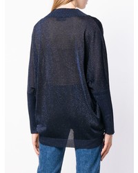 dunkelblauer Pullover mit einem V-Ausschnitt von Missoni