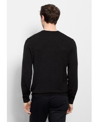 dunkelblauer Pullover mit einem V-Ausschnitt von Olymp