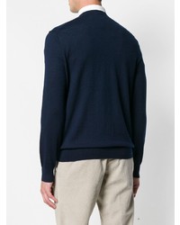 dunkelblauer Pullover mit einem V-Ausschnitt von Polo Ralph Lauren