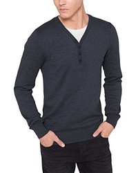 dunkelblauer Pullover mit einem V-Ausschnitt von Q/S designed by