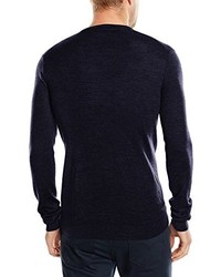dunkelblauer Pullover mit einem V-Ausschnitt von Selected Homme