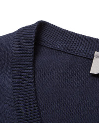 dunkelblauer Pullover mit einem V-Ausschnitt von Canali