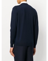 dunkelblauer Pullover mit einem V-Ausschnitt von Ps By Paul Smith