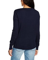 dunkelblauer Pullover mit einem V-Ausschnitt von Vero Moda