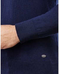 dunkelblauer Pullover mit einem V-Ausschnitt von Vincenzo Boretti