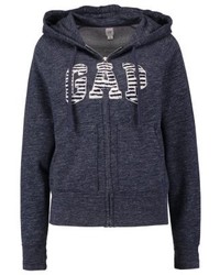 dunkelblauer Pullover mit einer Kapuze von Gap
