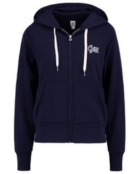 dunkelblauer Pullover mit einer Kapuze von Gap