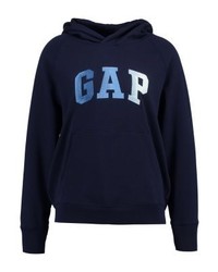 dunkelblauer Pullover mit einer Kapuze von Gap